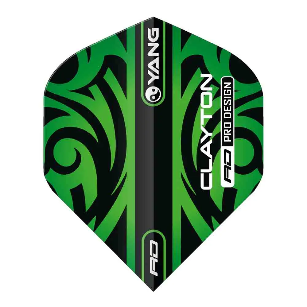 Plumas Flights Red Dragon Jonny Clayton Yin Yang Rojo Verde 1 sets 3 plumas vista 3