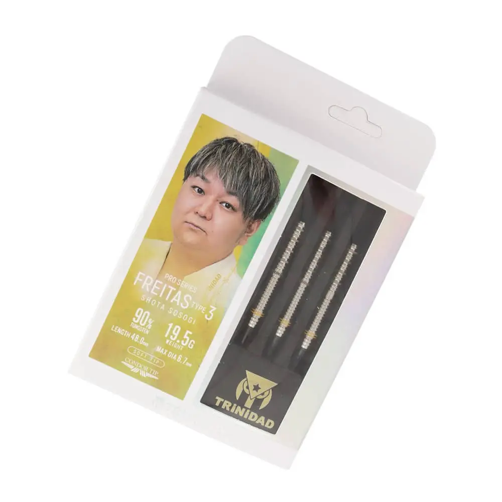 Dardos Trinidad Darts Freitas Type 3 Shota Sosogi Soft 90% Tungsteno 19.5g Profesionales vista 2