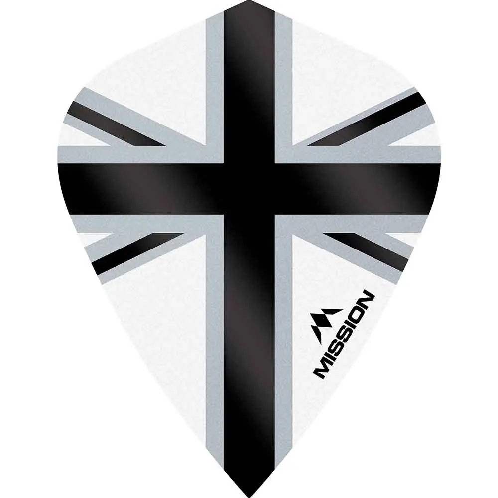 Plumas Mission Darts Kite Alliance-X Union Jack Negro BlancoF3118