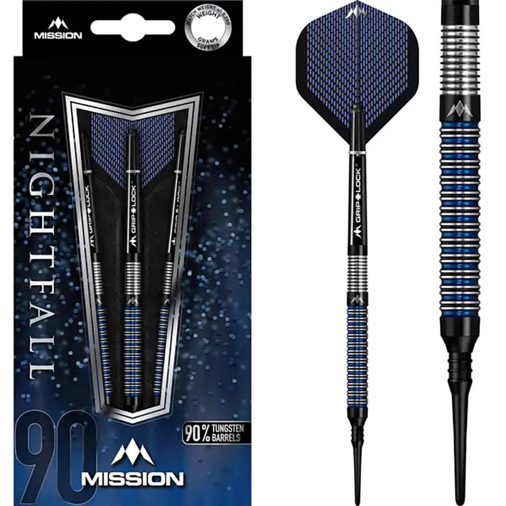 Dardos Mission Nightfall M1 Straight Ring 90% Tungsteno 20g Profesionales vista 3