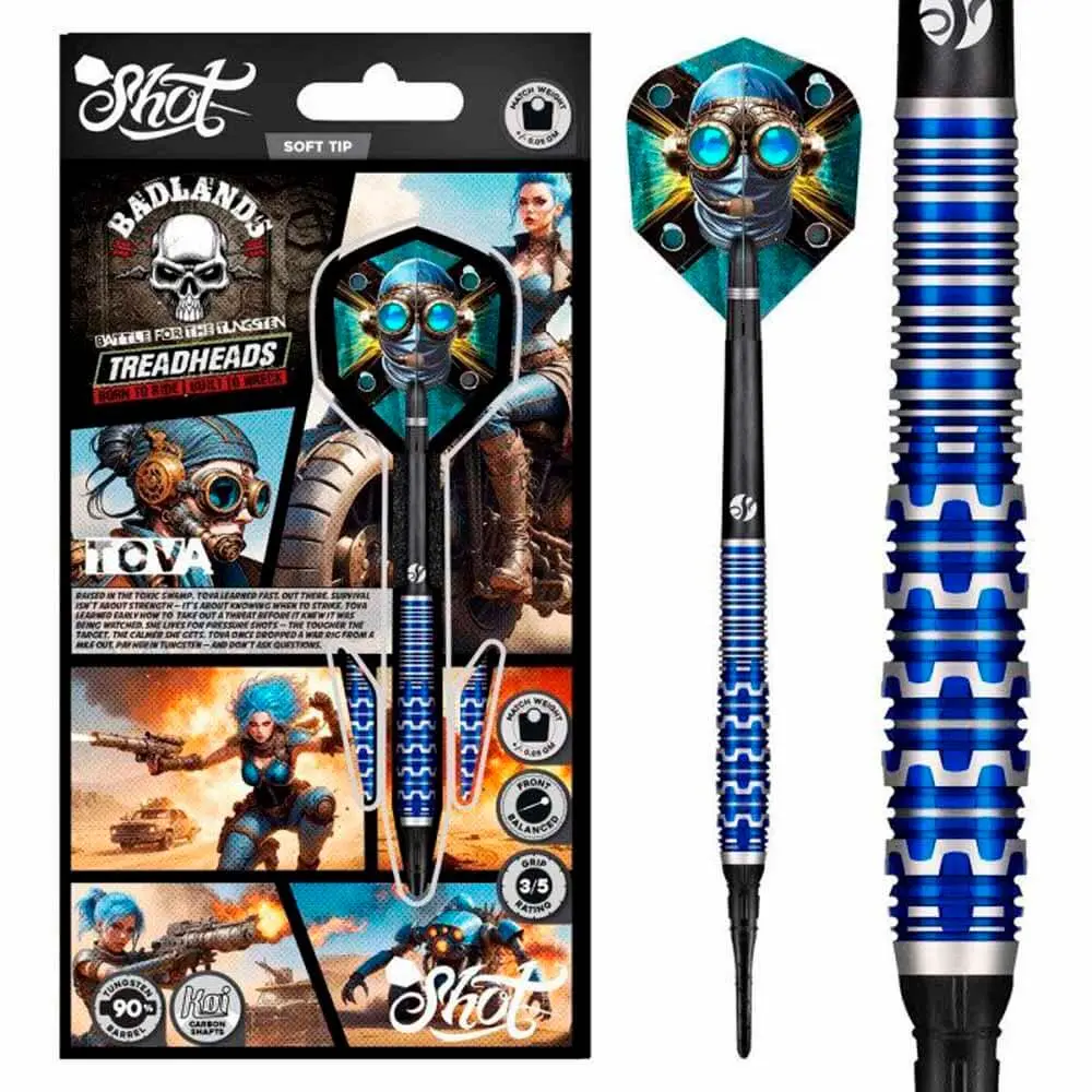 Dardos Shot Badlands Tova P.Plastico SH- 90% Tungsteno 20g Profesionales vista 3
