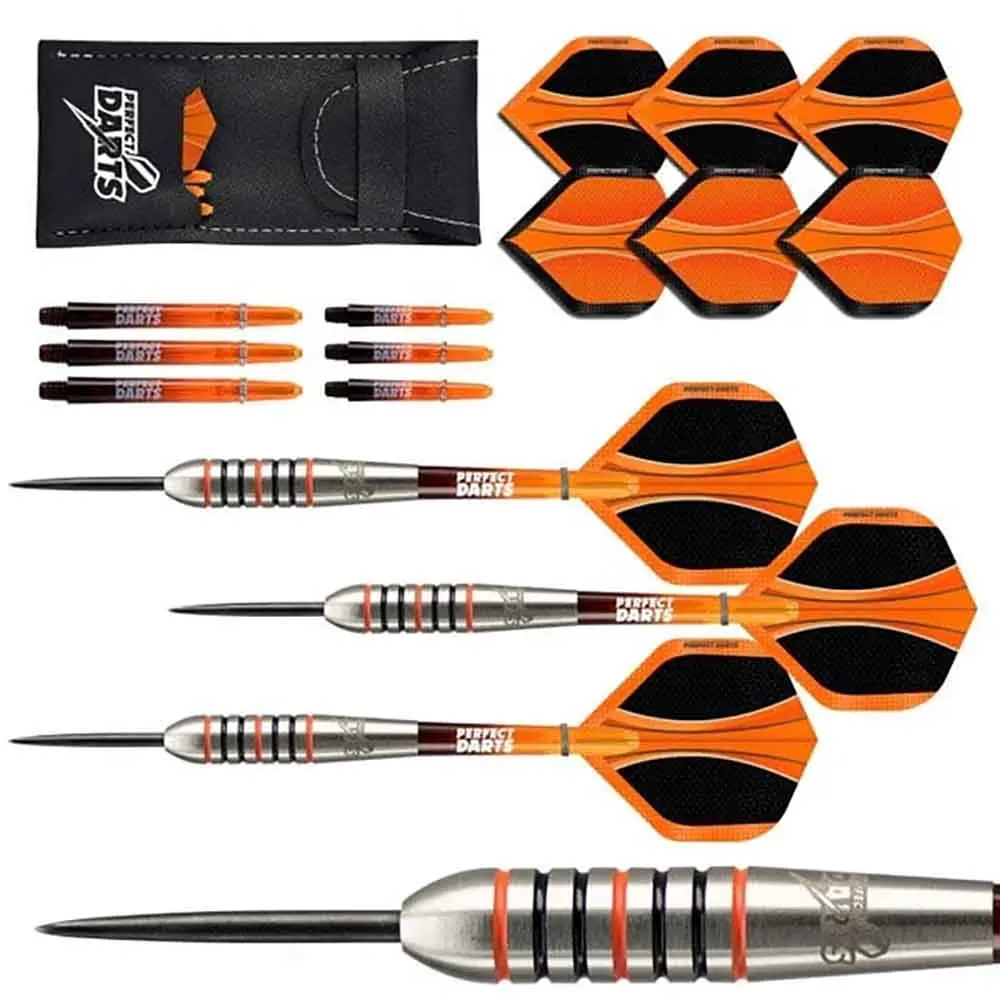 Dardos Perfect Darts Solarfox 3 Torpedo Negro Naranja 90% 22gD3551 vista 2