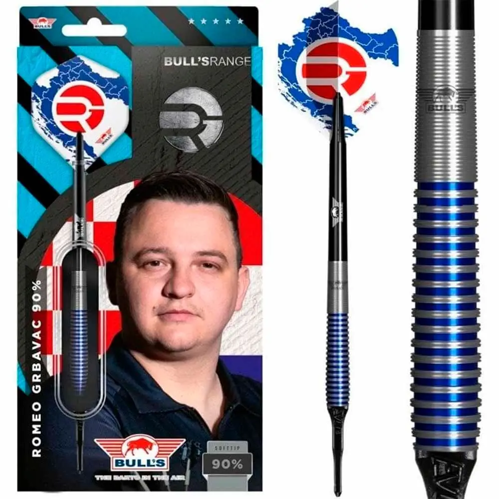 Dardos Bulls Darts Romeo Grbavac 90% Tungsteno 19g Profesionales vista 3