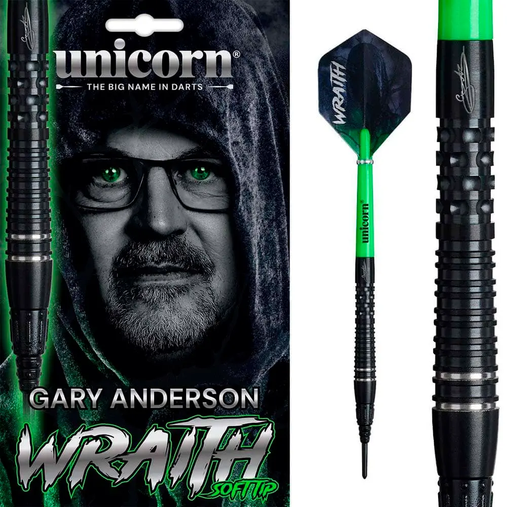 Dardos Unicorn Wraith Gary Anderson P6 90% Tungsteno 20g Profesionales vista 2