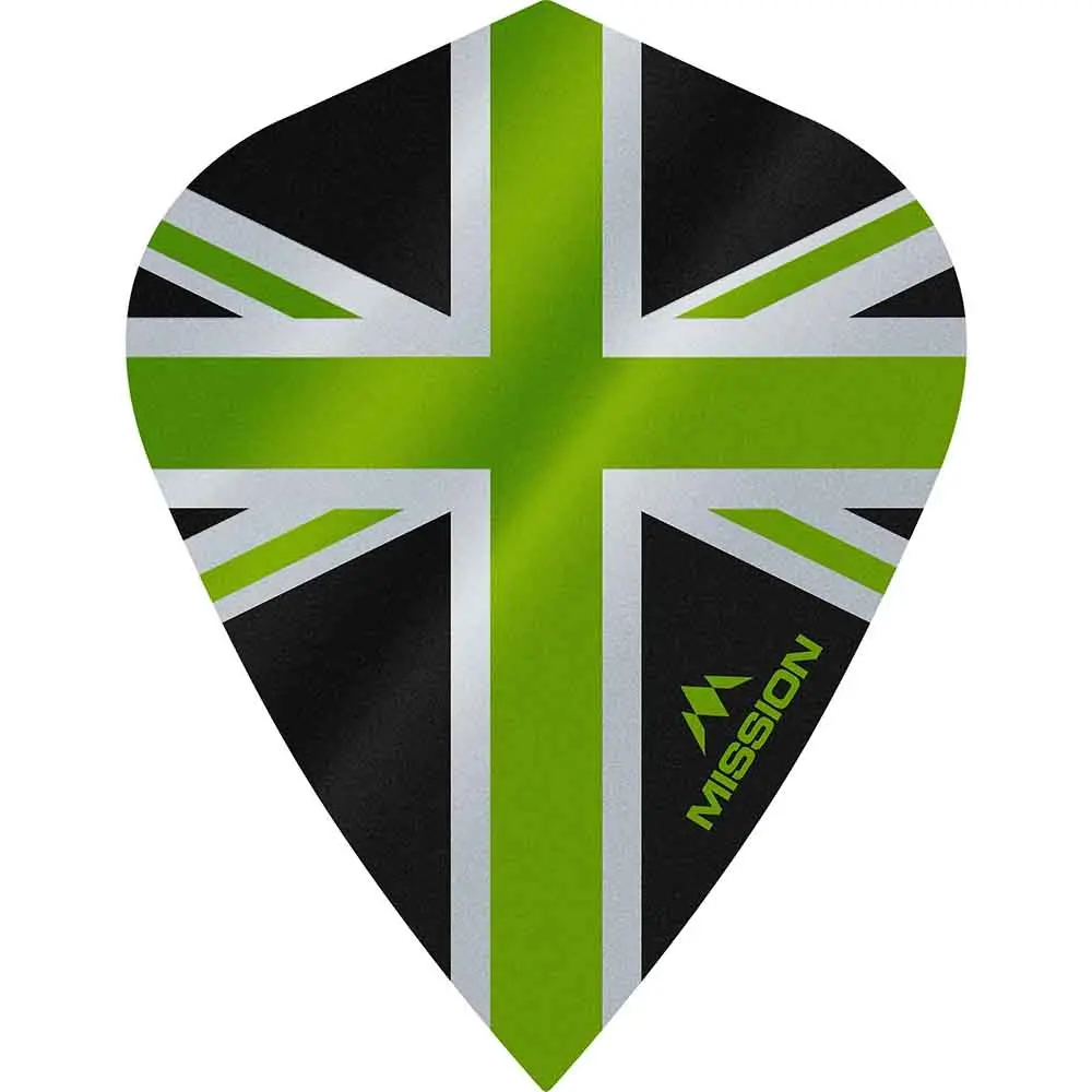 Plumas Mission Darts Kite Alliance Union Jack Negro VerdeF3091
