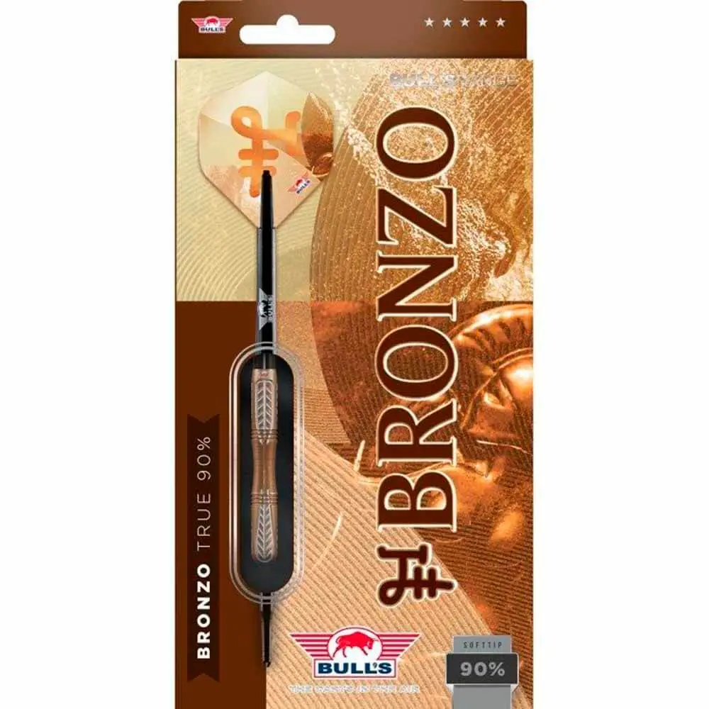 Dardos Bulls Darts Bronzo True P.Plastico 90% Tungsteno 19g Profesionales vista 5