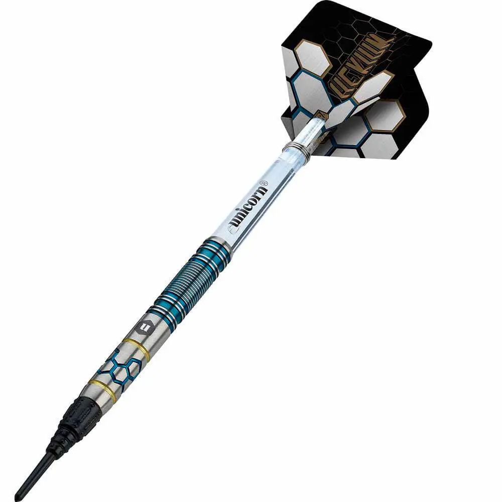Dardos Unicorn Hexium 2 Blue Gold 90% Tungsteno 20g Profesionales vista 4