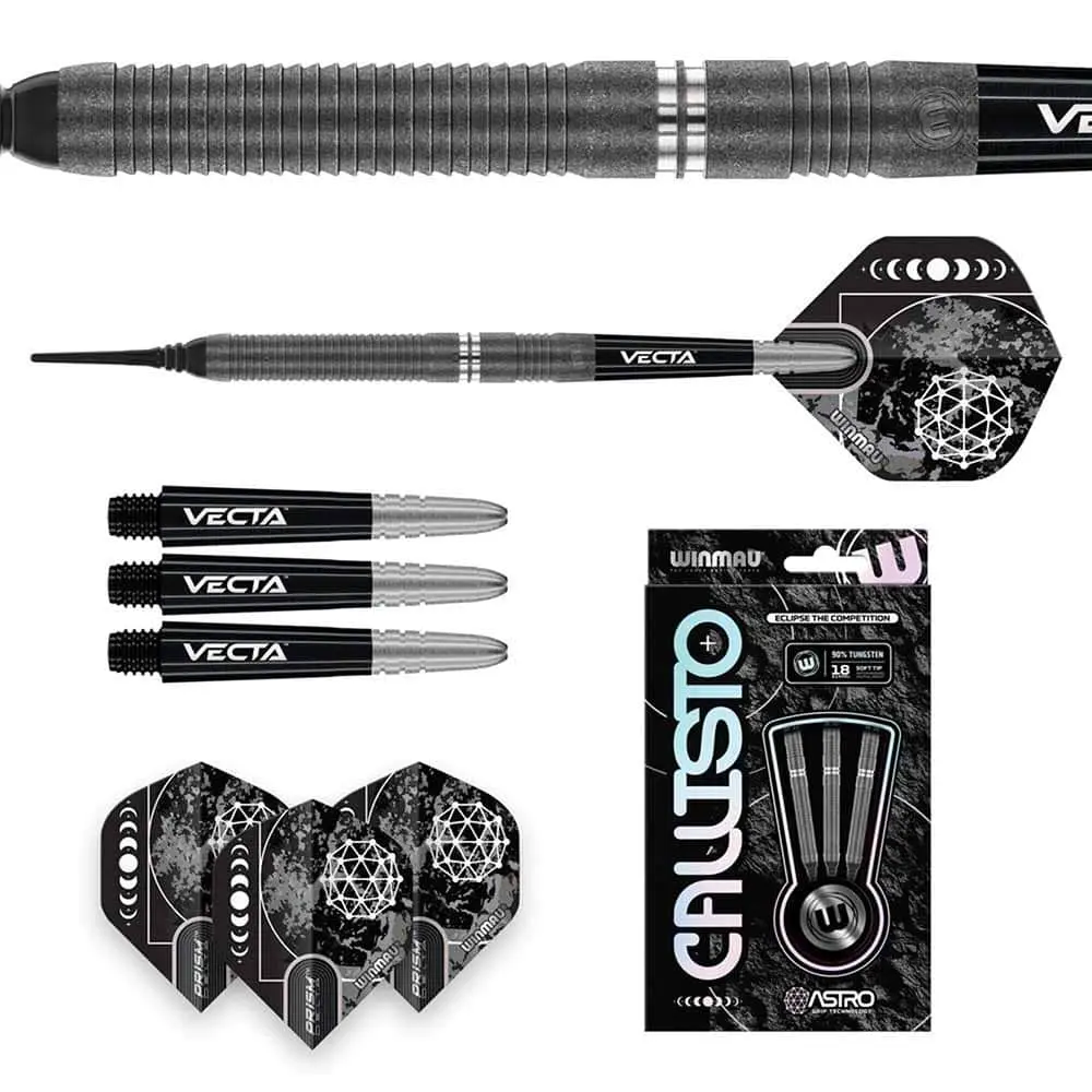 Dardos Winmau Callisto 1 Straight 20 90% Tungsteno 20g Profesionales vista 4