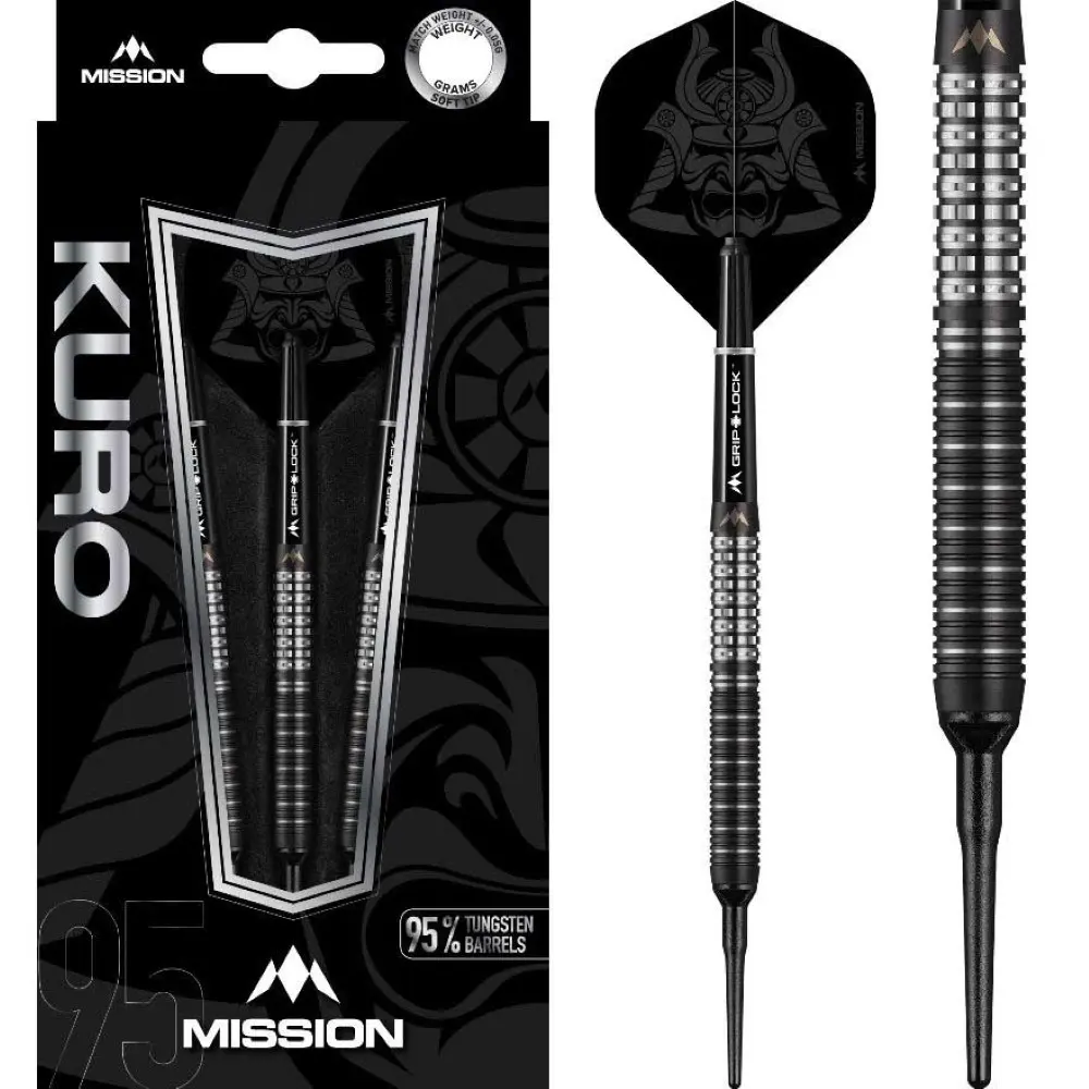 Dardos Mission ST. Kuro M1 95% Tungsteno 21g Profesionales vista 5