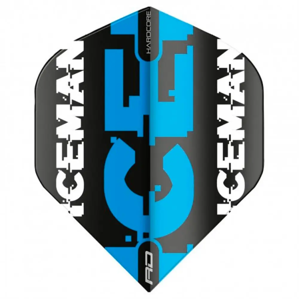 Plumas Flights Red Dragon Hardcore Gerwyn Price Black  Blue Logo