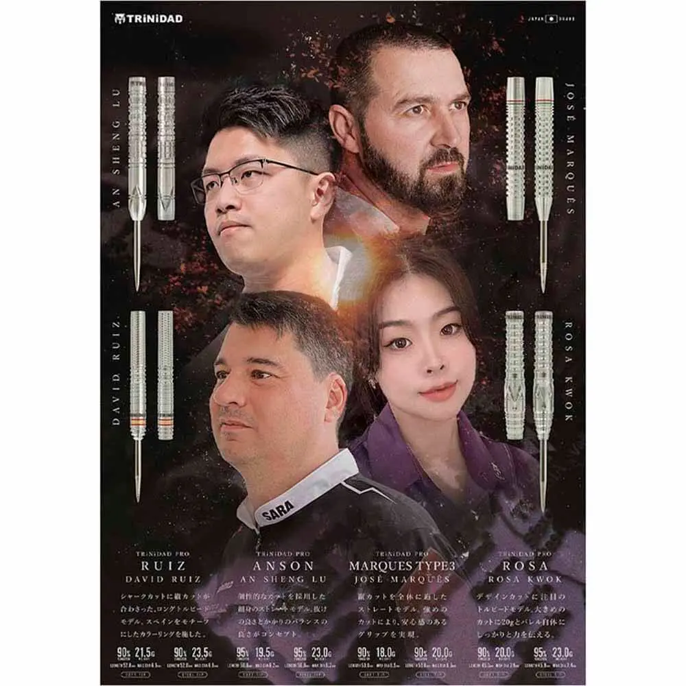 Dardos Trinidad Darts PRO Marques Type3 Jose Marques Steel 20gr 90% vista 4