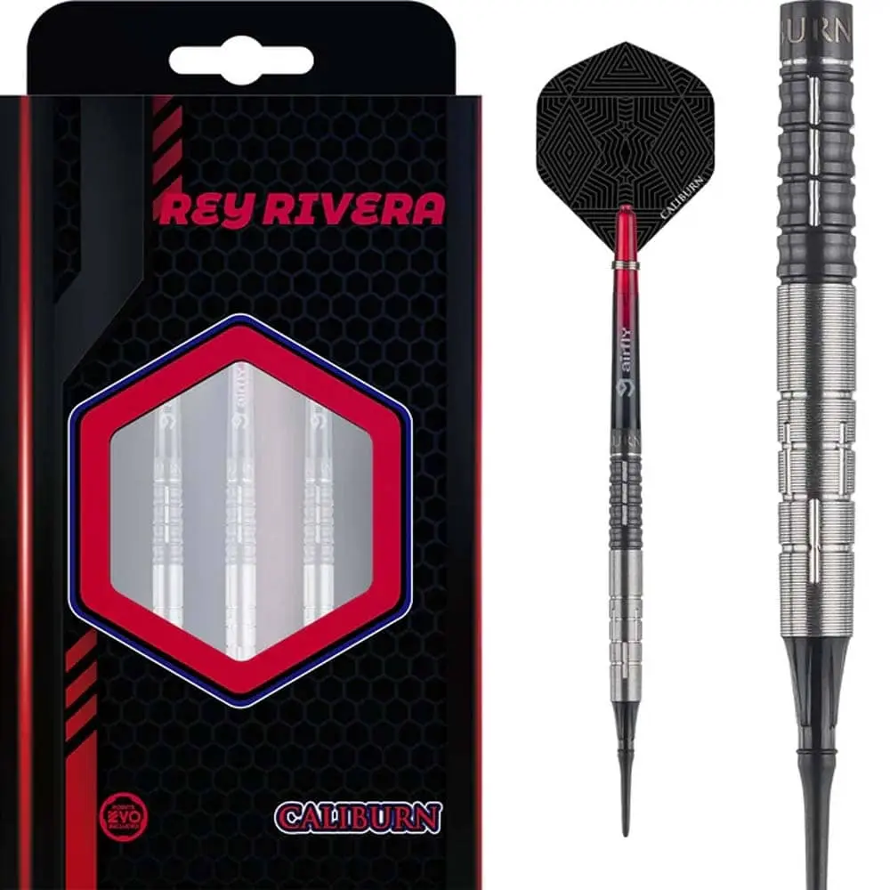 Dardos Caliburn Player Darts Rey Rivera 90% Tungsteno 18g Profesionales vista 4