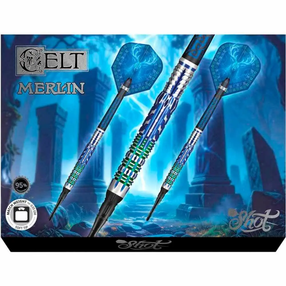 Dardos Shot Celt Merlin P.Plastico SH-C 95% Tungsteno 20g Profesionales vista 6