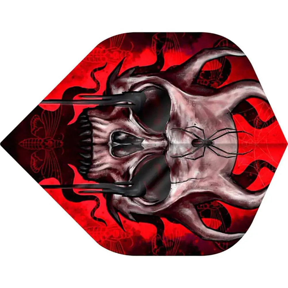Plumas Designa Horror Show No2 Std Horned SkullF3409 vista 2