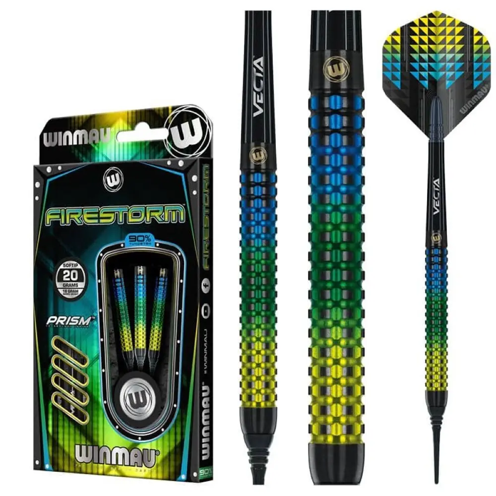 Dardos Winmau Firestorm 20 90% Tungsteno 18g Profesionales vista 4
