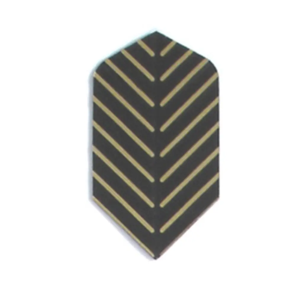 Plumas Amerithon Slim negra rayas doradas3261