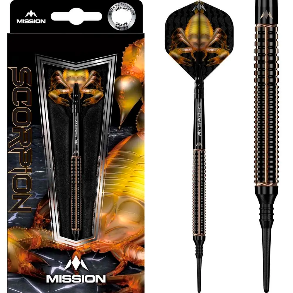 Dardos Mission Scorpion 90% Tungsteno 19g Profesionales vista 4