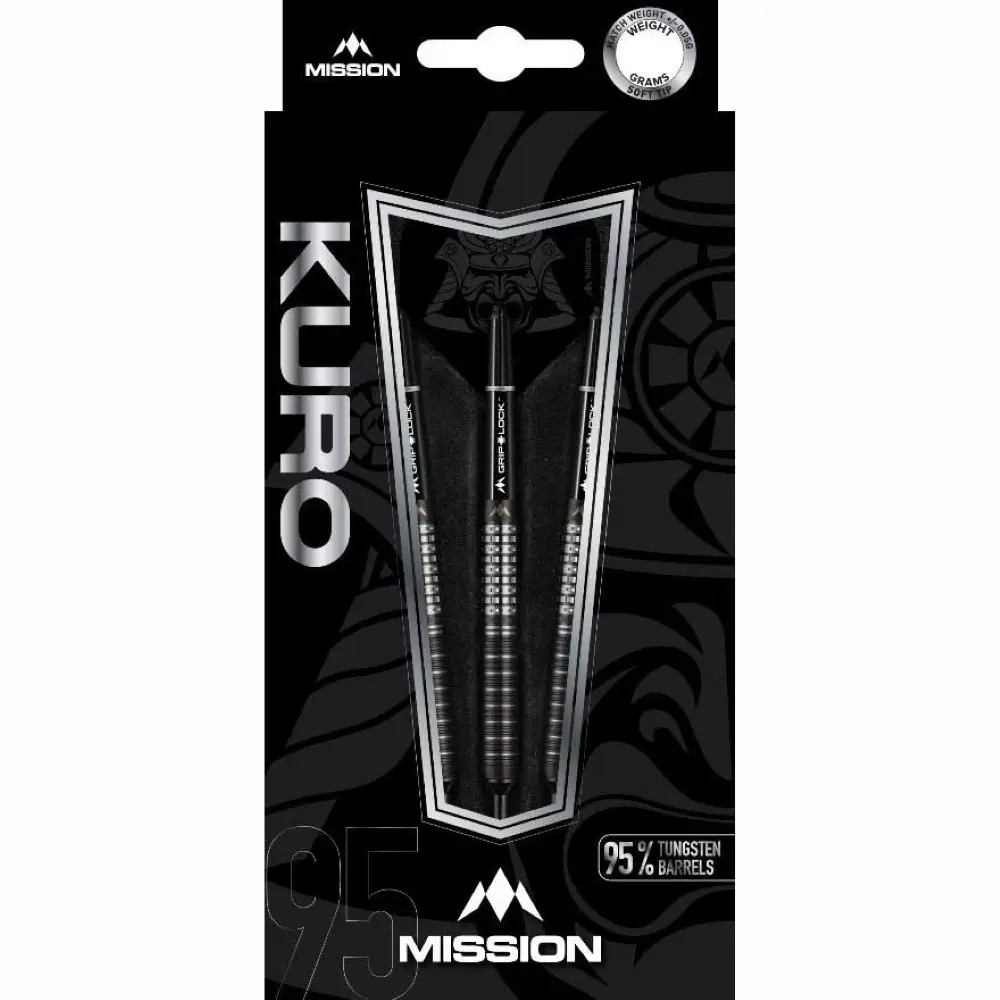 Dardos Mission ST. Kuro M1 95% Tungsteno 21g Profesionales vista 3