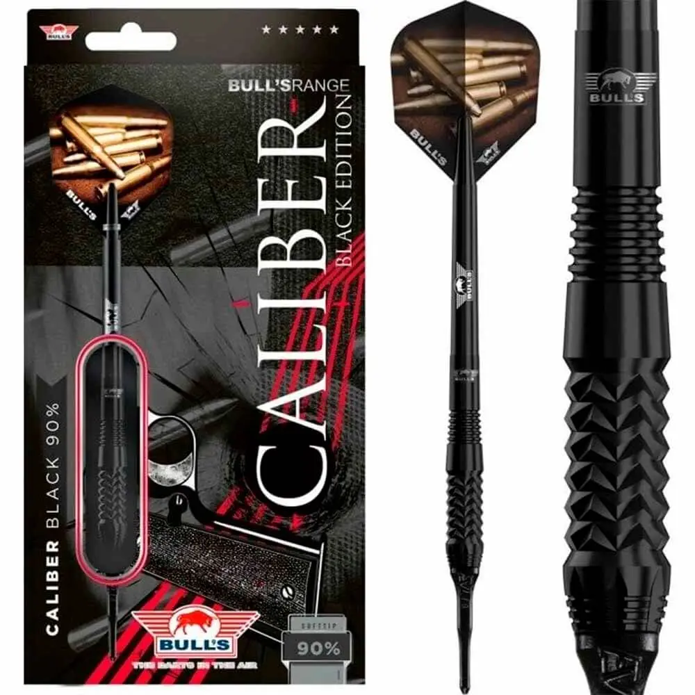 Dardos Bulls Darts Caliber Black 90% Tungsteno 20g Profesionales vista 5