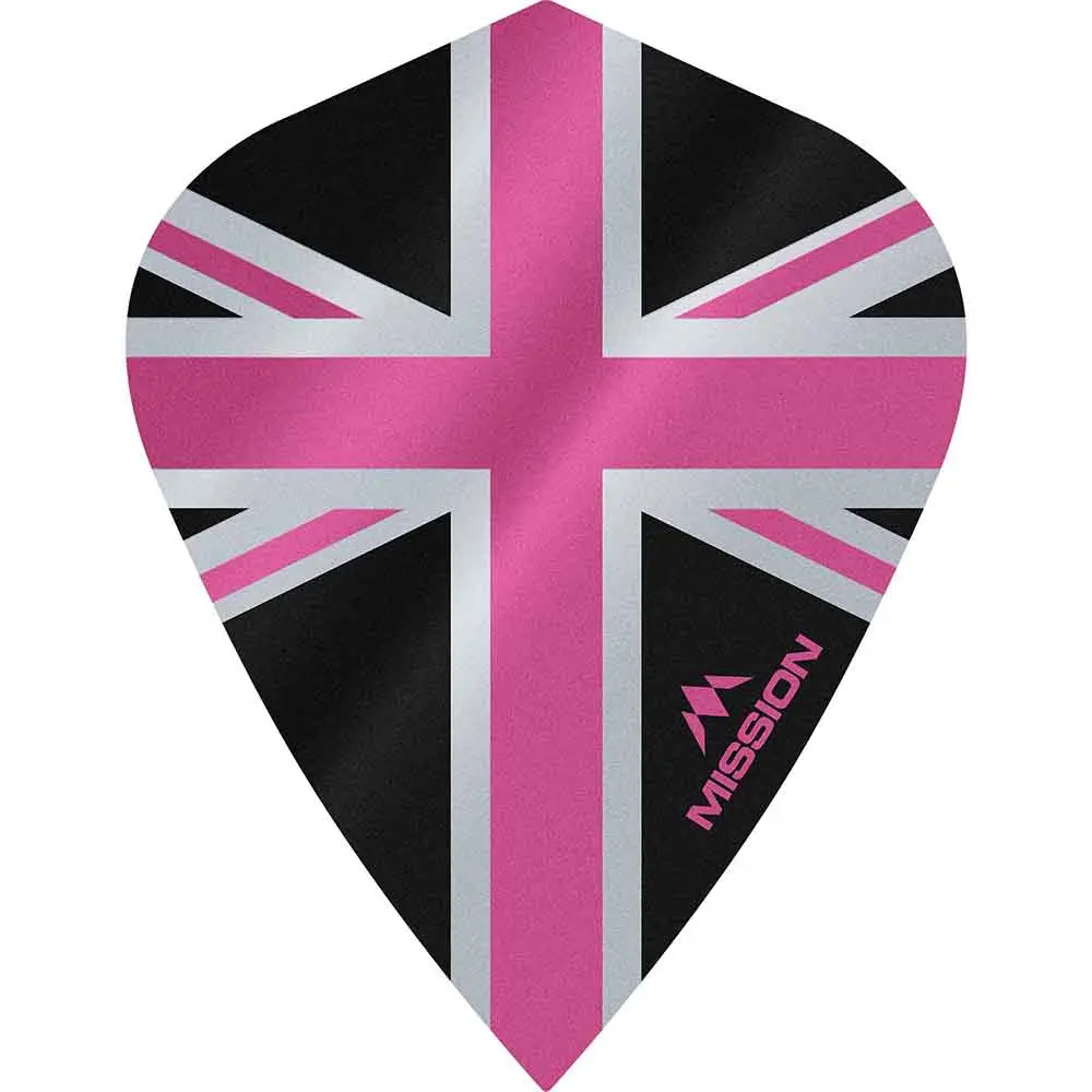 Plumas Mission Darts Kite Alliance Union Jack Negro RosaF3094