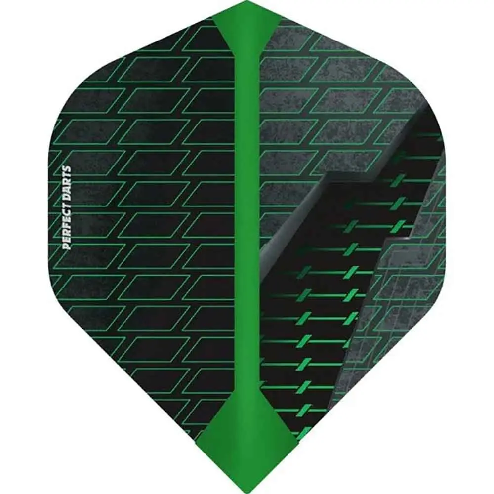 Plumas Perfect Darts Black Grenade No2 Std Negro VerdeF3251