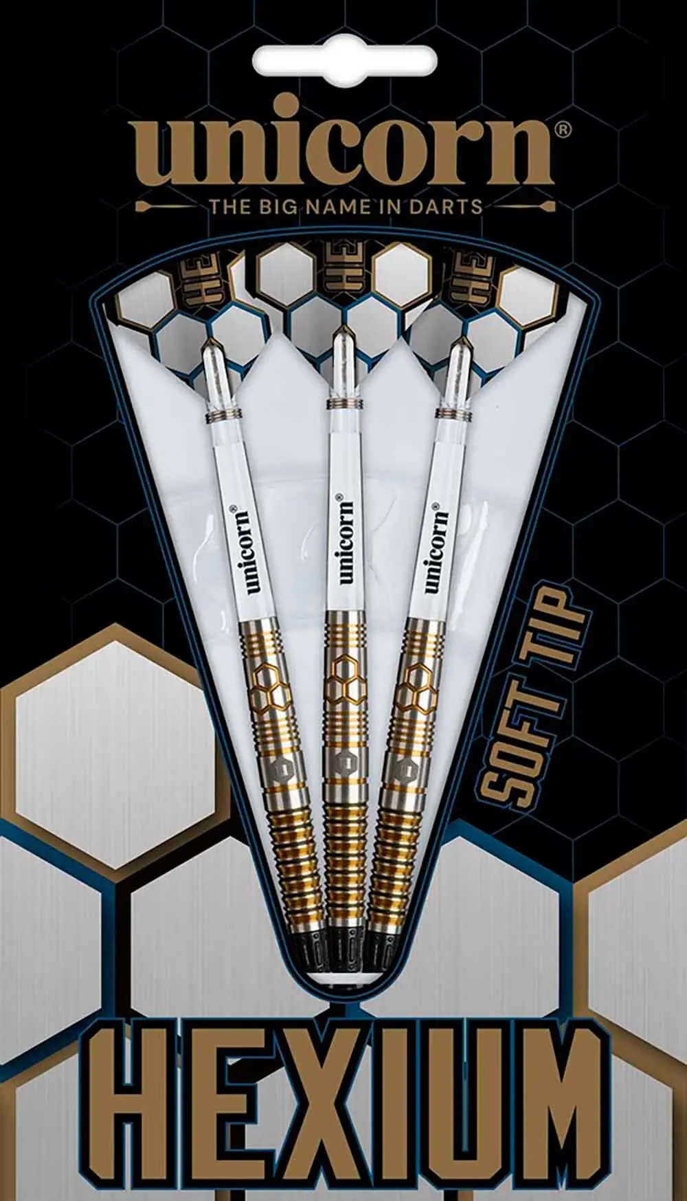 Dardos Unicorn Hexium 3 Black Gold 90% Tungsteno 23g Profesionales vista 5