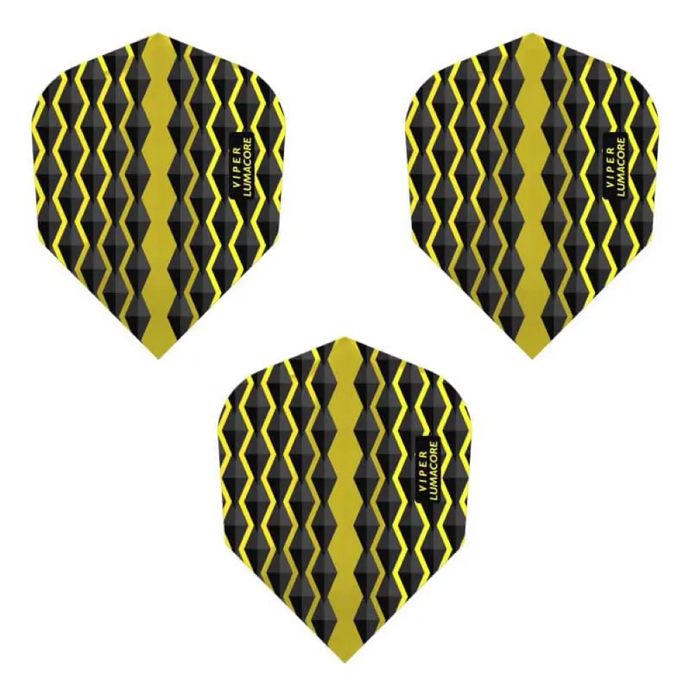 Pluma Dardos Viper Flights Lumacore  Standard Yellow Black30-6200 vista 2