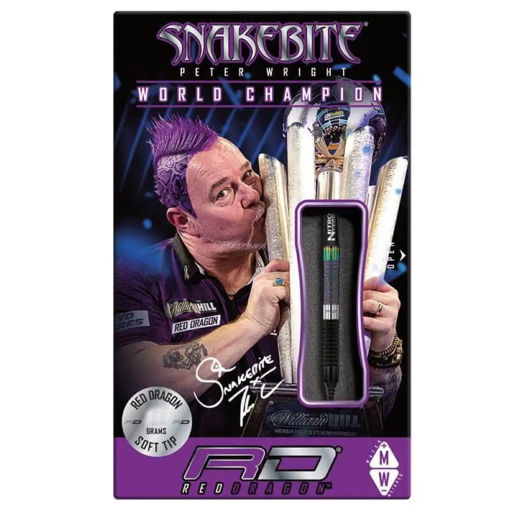 Dardos Red Dragon Peter Wright Snakebite World Champion Diamond Fusion 90% Tungsteno 20g Profesionales vista 6