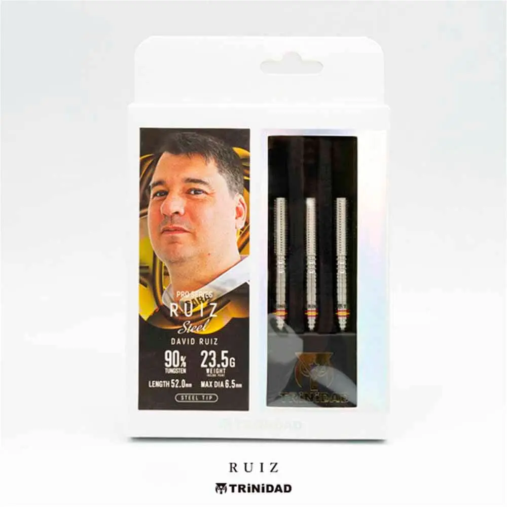 Dardos Trinidad Darts Pro David Ruiz Steel 23.5gr 90% vista 3