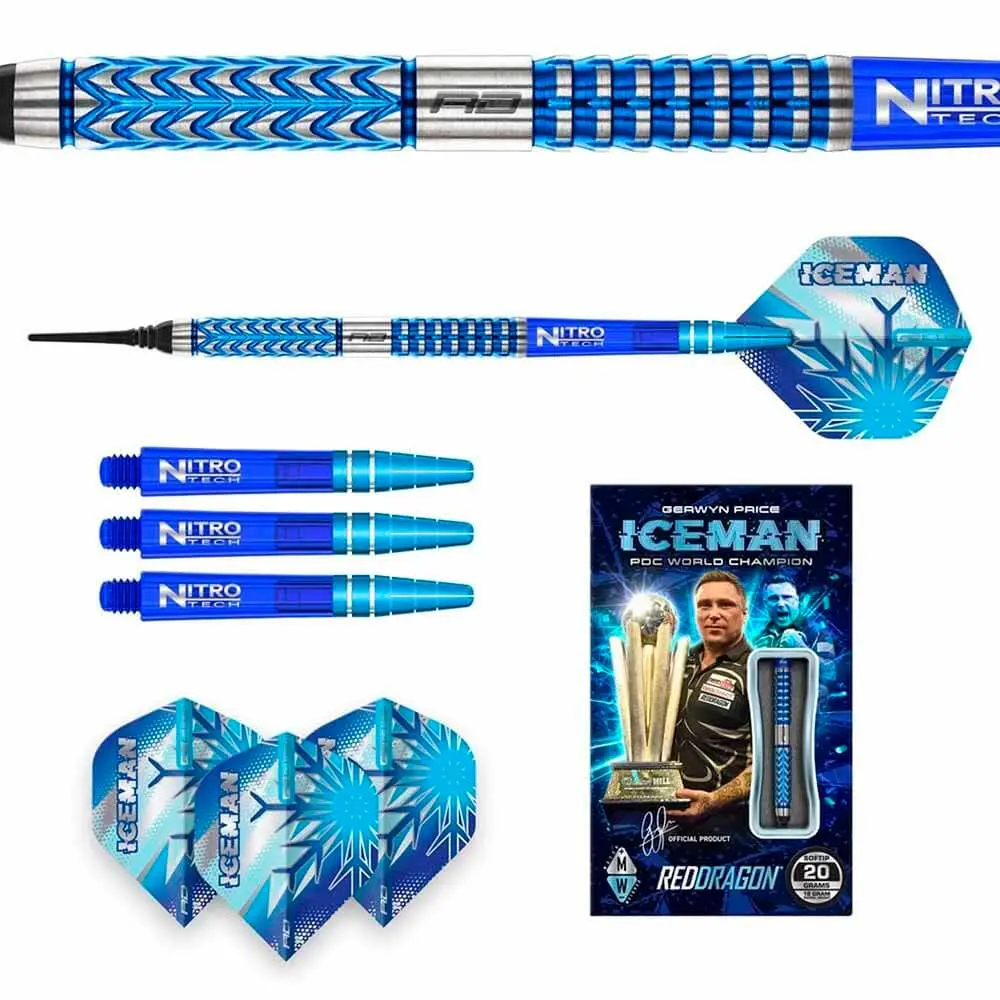 Dardos Red Dragon Gerwyn Price Glacier 90% Tungsteno 20g Profesionales vista 3