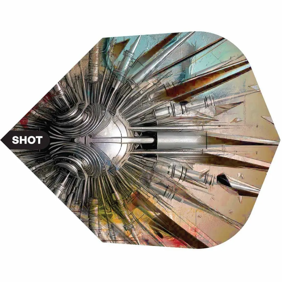 Plumas Shot Darts Gnarly Shredda ShapeSH-SF5503 vista 2