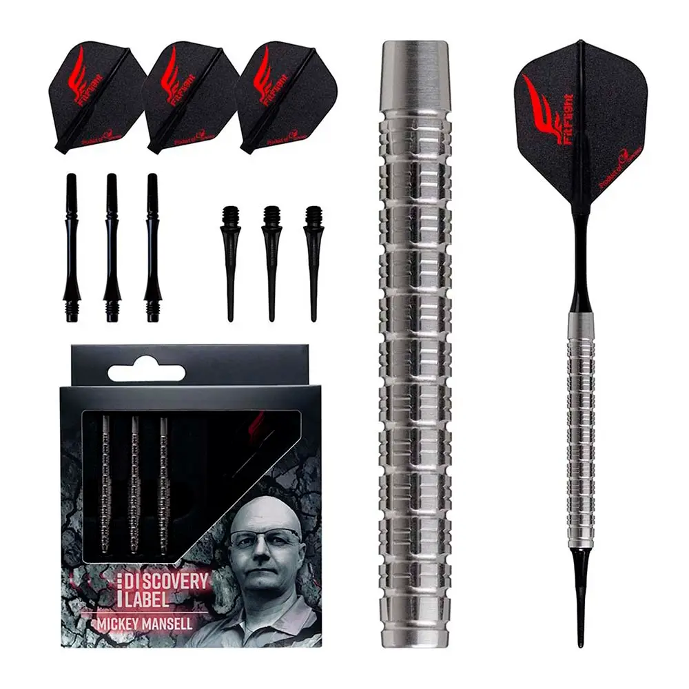 Dardos Cosmo Darts Discovery Label Mickey Mansell 90% Tungsteno 20g Profesionales vista 2