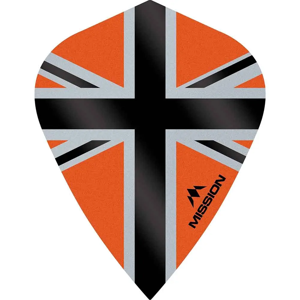 Plumas Mission Darts Kite Alliance-X Union Jack Negro NaranjaF3115