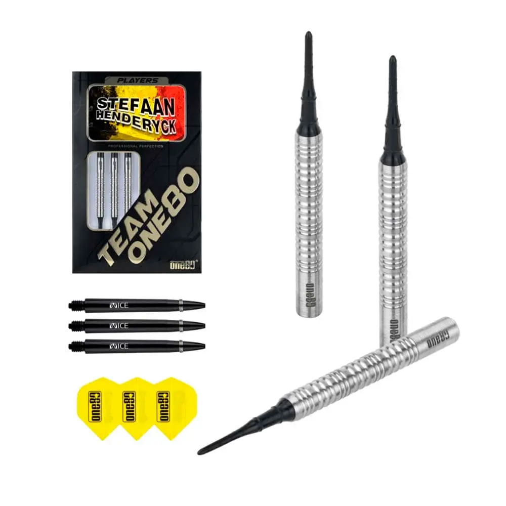 Dardos One80 Stefaan Henderyck Soft 90% Tungsteno 18g Profesionales vista 5
