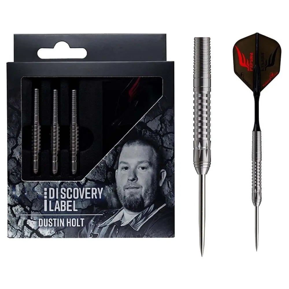 Dardos Cosmo Darts Discovery Label Dustin Holt P.Acero 90% 21g vista 2