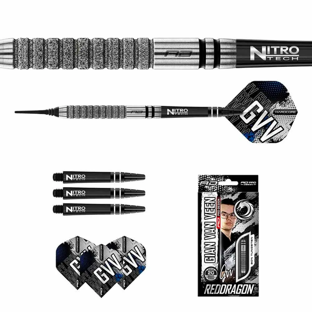 Dardos Red Dragon Gian van Veen Tour Edition 90% Tungsteno 20g Profesionales vista 4
