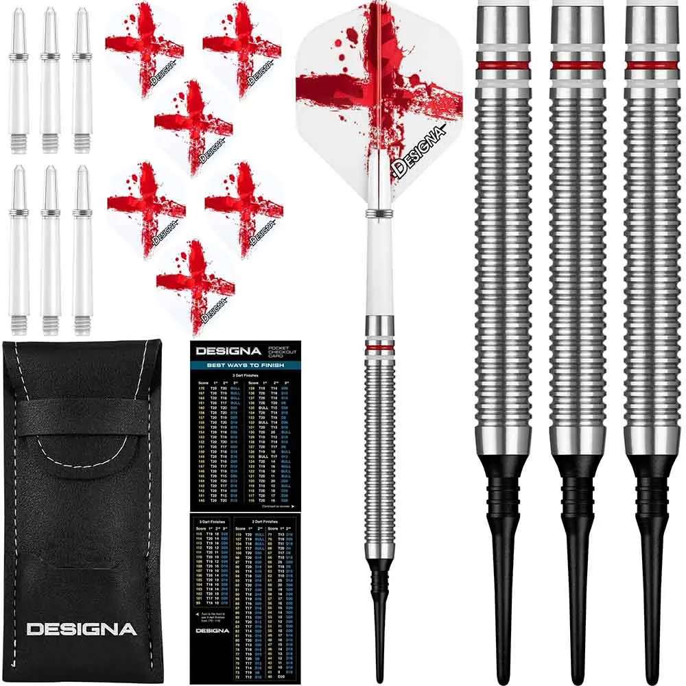 Dardos Designa Patriot X Darts Inglaterra 90% Tungsteno 20g Profesionales