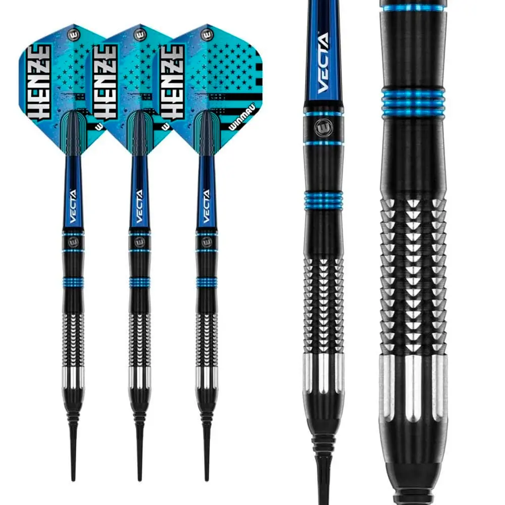 Dardos Winmau Rick Henze 21 90% Tungsteno 21g Profesionales vista 4