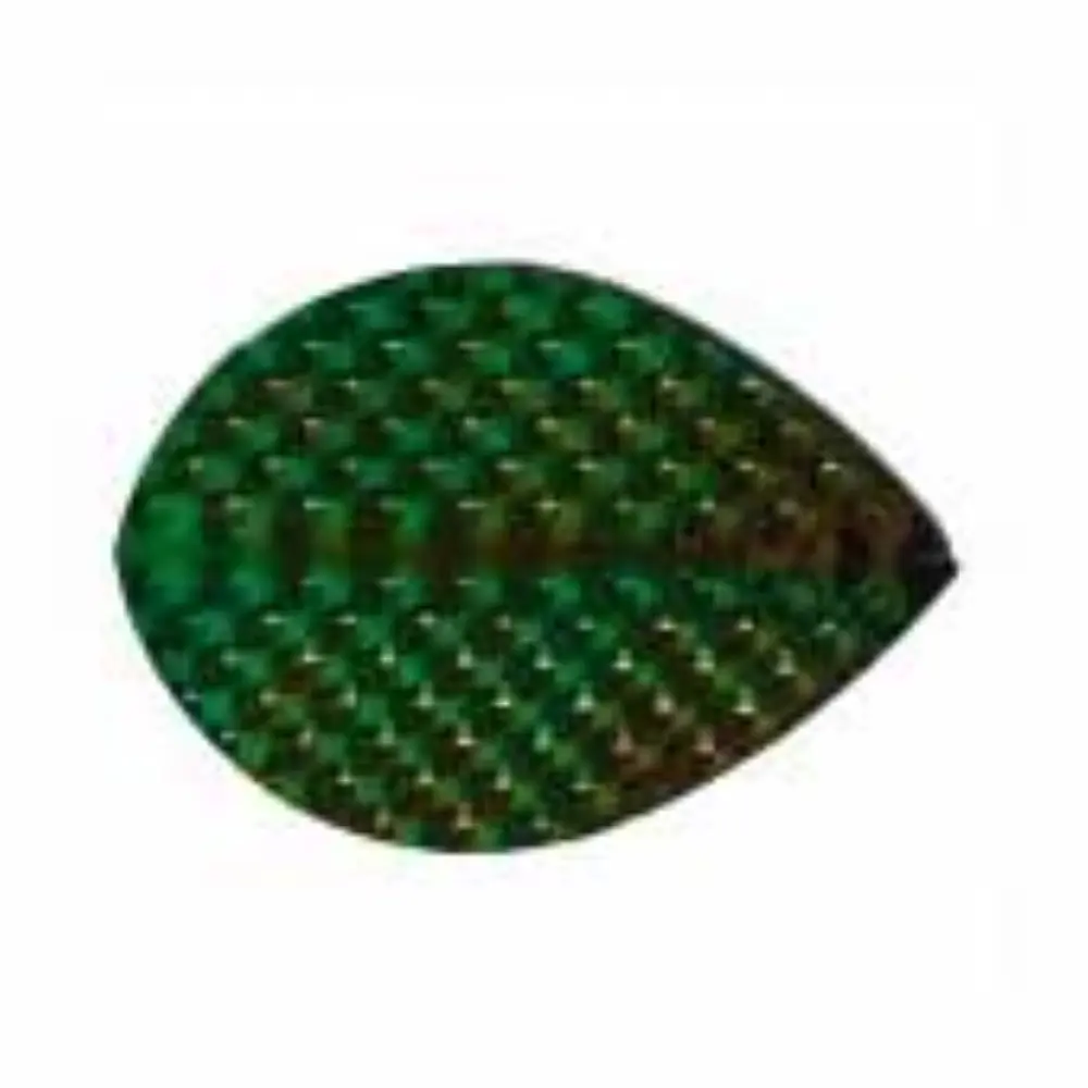 Plumas Iridescent Embossed Oval Verde vista 3