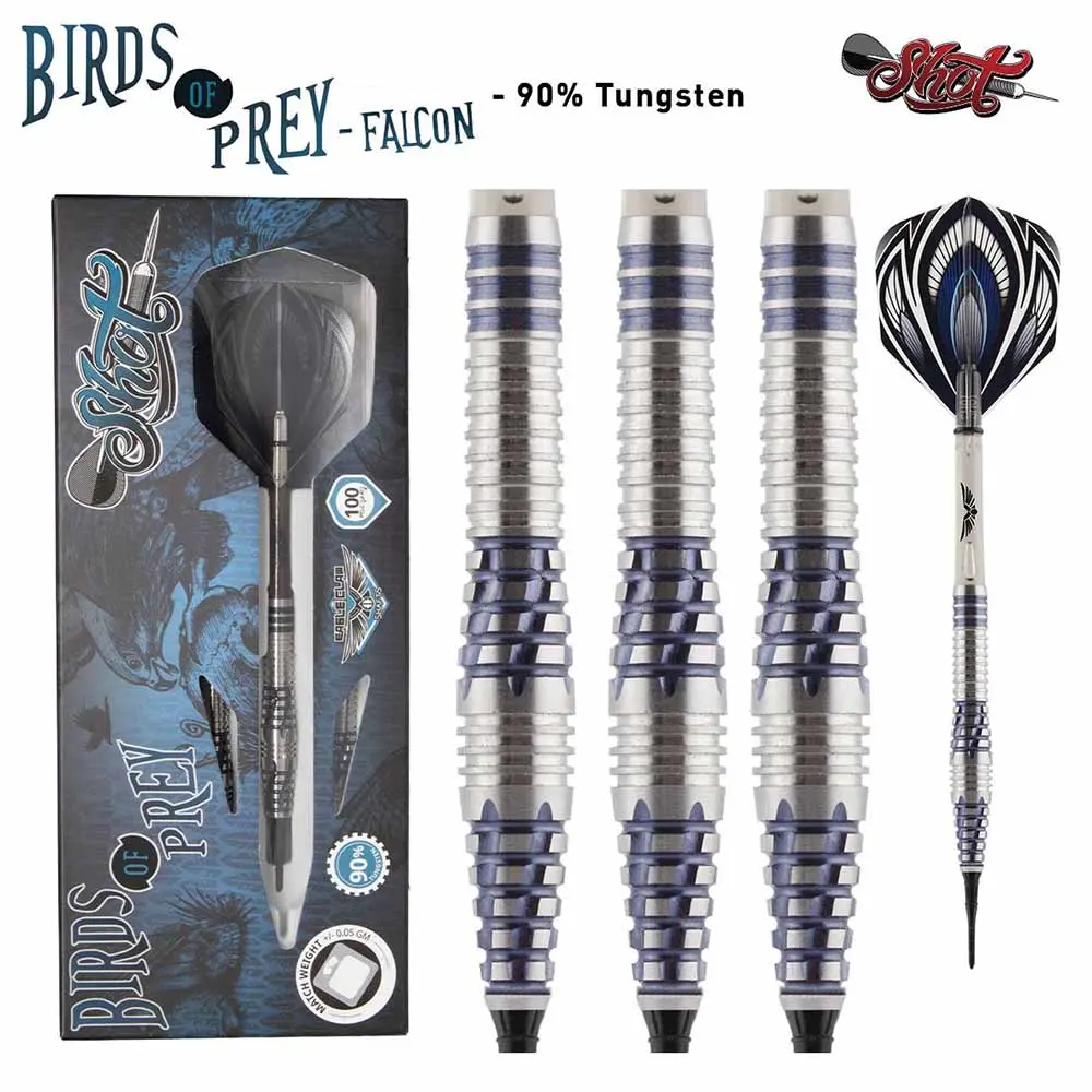 Dardos Shot Darts Birds Of Prey SH-B 90% Tungsteno 19g Profesionales vista 5