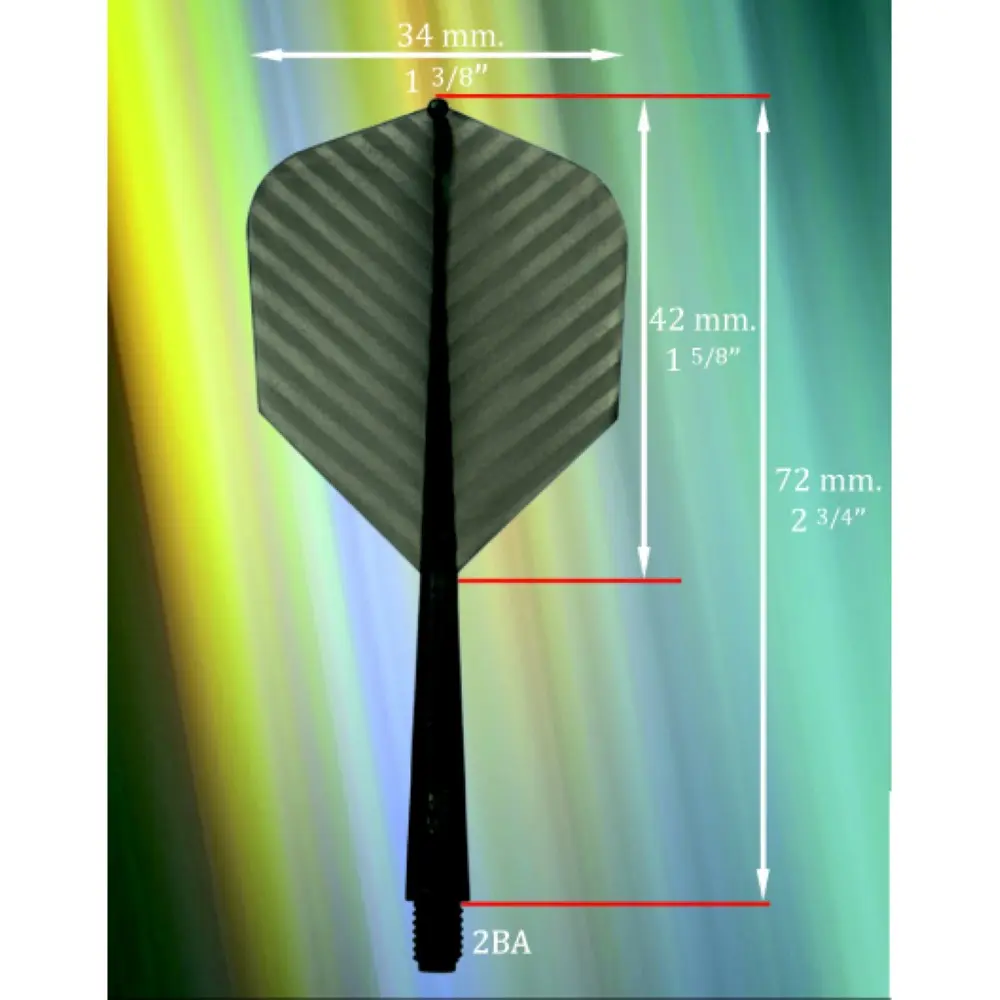 Pluma SuperSonic 3 unidades rosca 2ba Negra10012Black vista 2