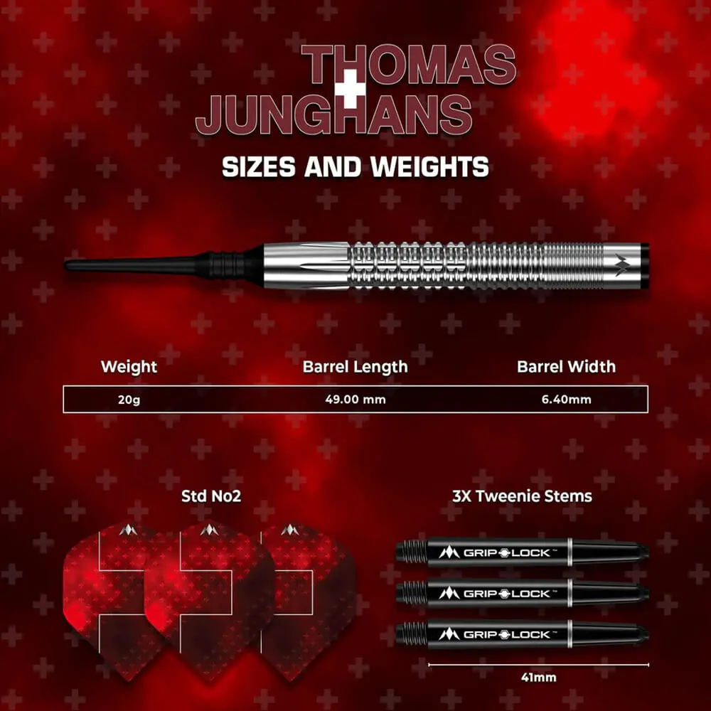 Dardos Mission Thomas Junghans 90% Tungsteno 20g Profesionales vista 3