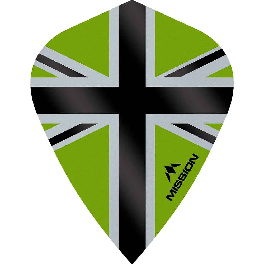 Plumas Mission Darts Kite Alliance-X Union Jack Negro VerdeF3114