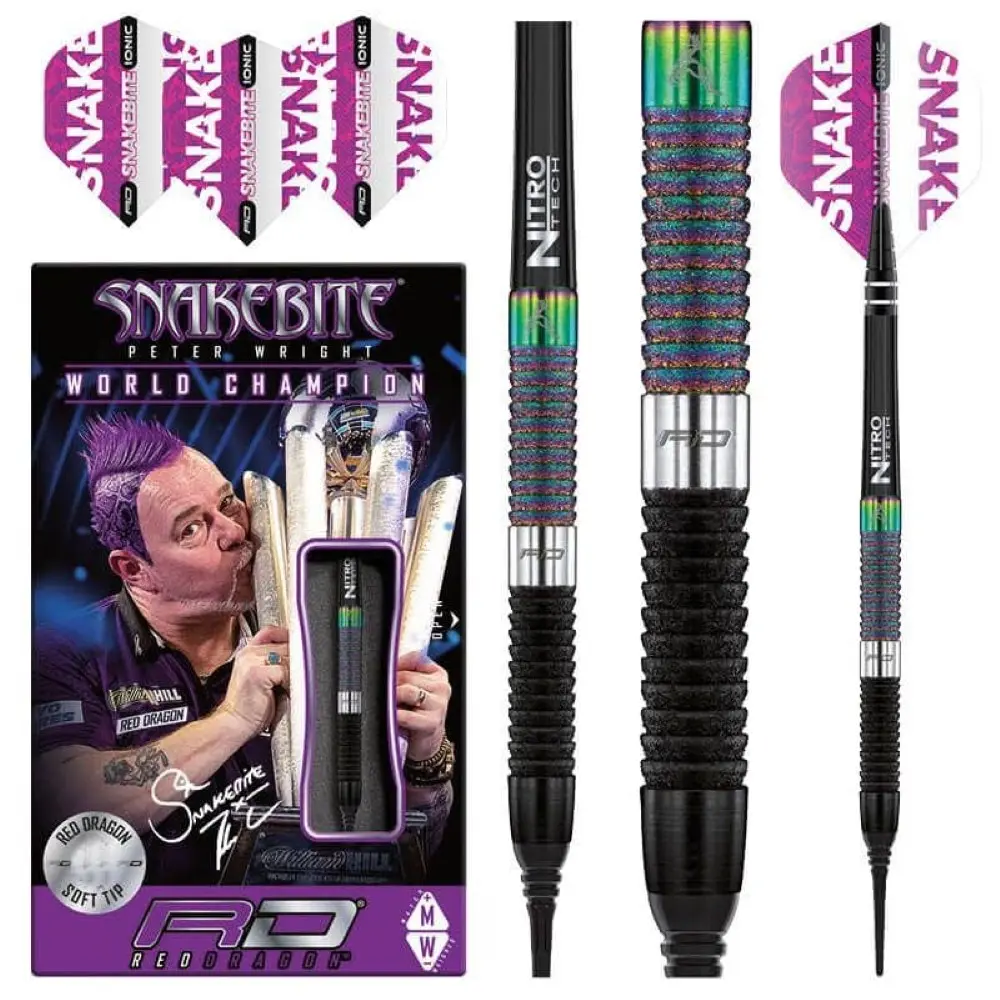 Dardos Red Dragon Peter Wright Snakebite World Champion Diamond Fusion 90% Tungsteno 20g Profesionales vista 3