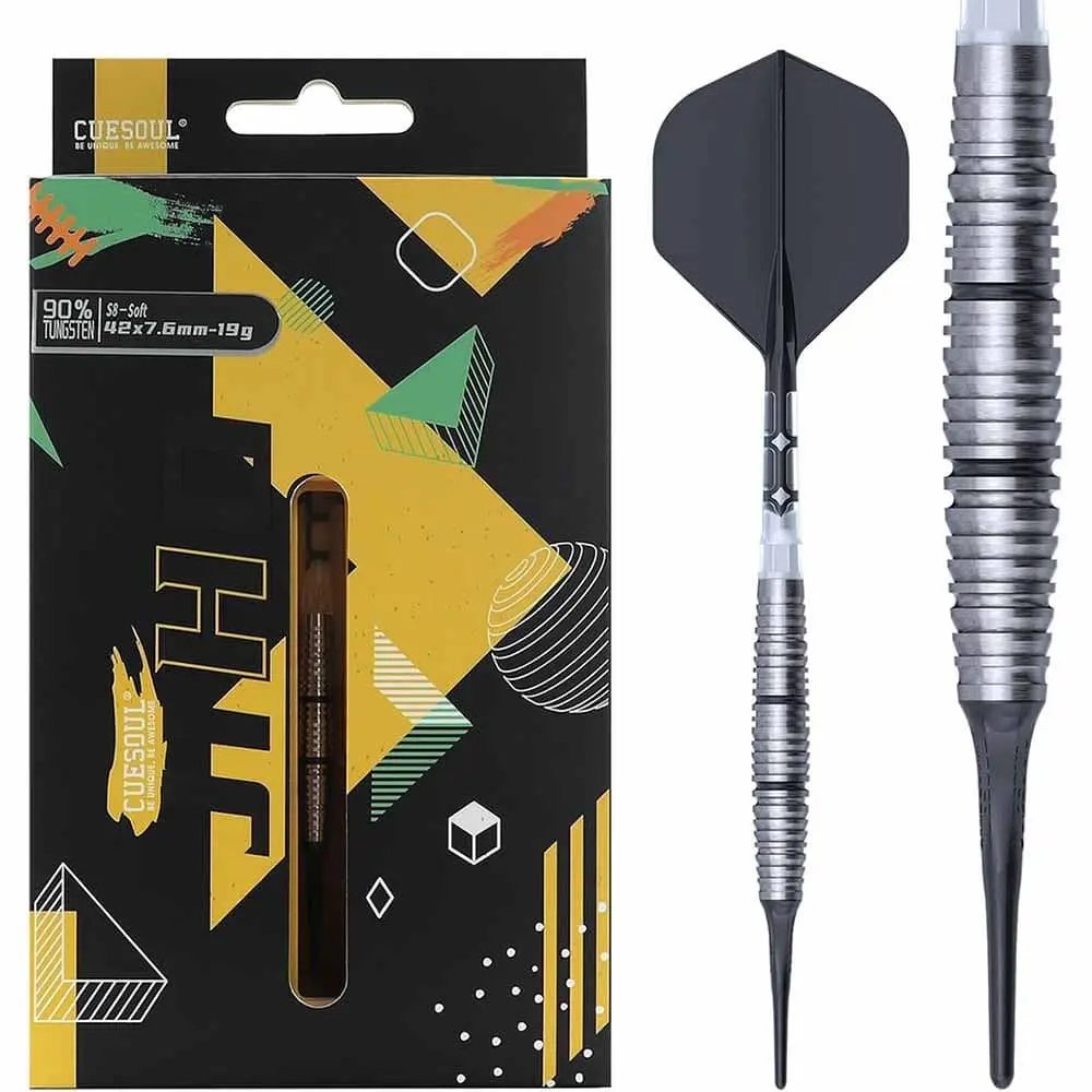 Dardos Cuesoul Jiho S8 Steel tip 90% Tungsteno 19g Profesionales