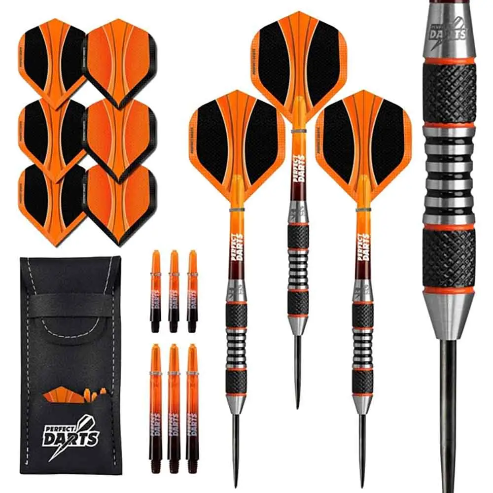 Dardos Perfect Darts Solarfox 4 Knurled Negro Naranja 90% 26gD3554