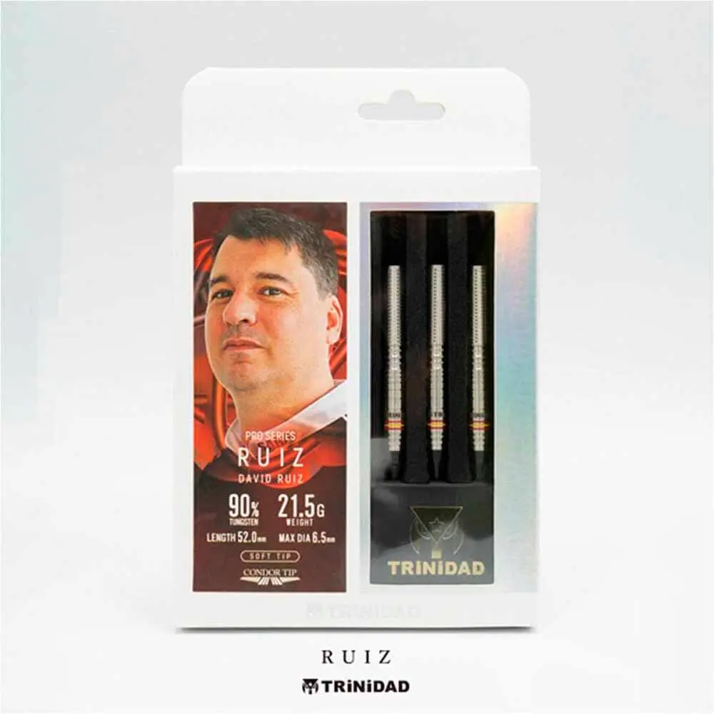 Dardos Trinidad Darts Pro David Ruiz 90% Tungsteno 21.5g Profesionales vista 3
