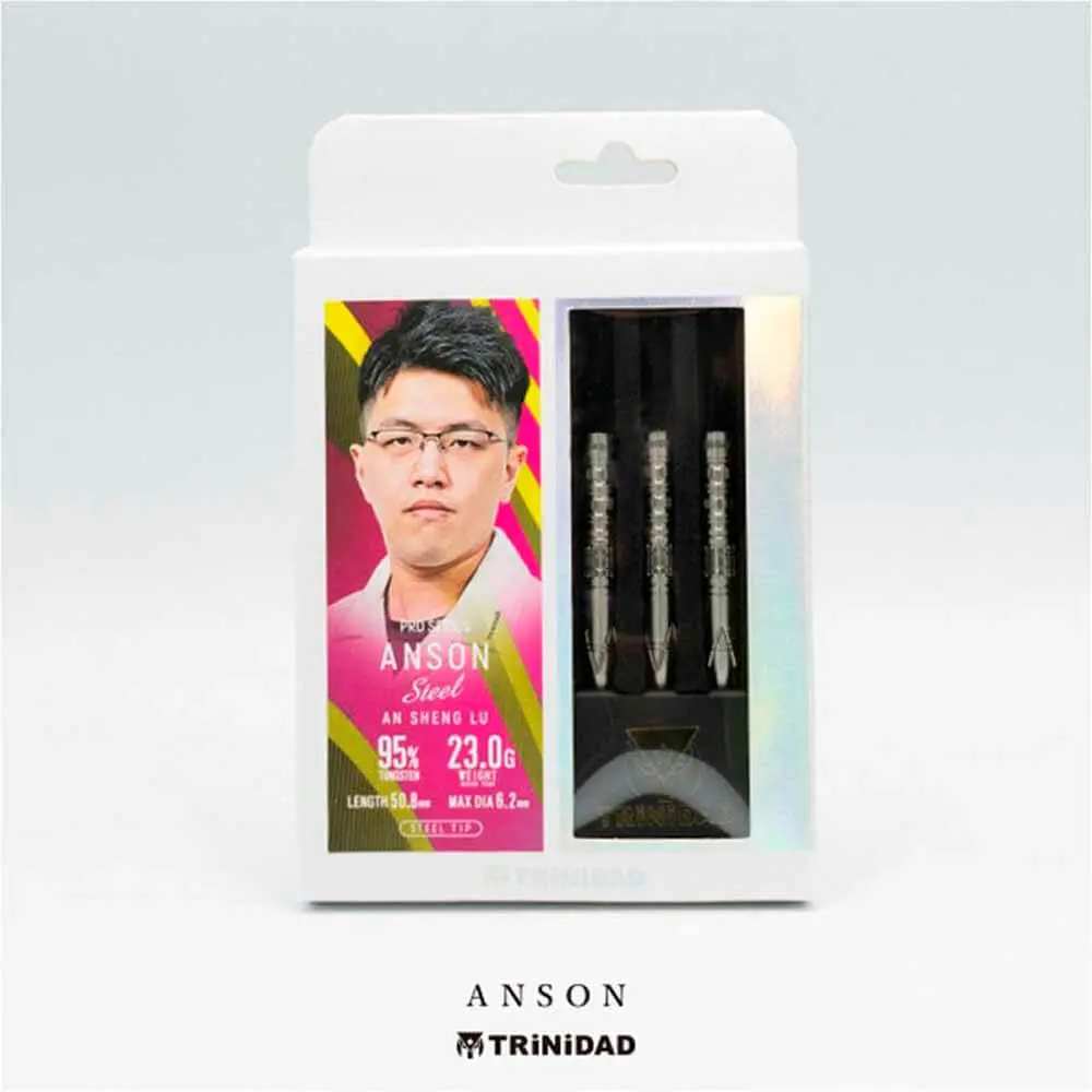 Dardos Trinidad Darts Anson Lu Ansheng Steel 23gr 90% vista 3