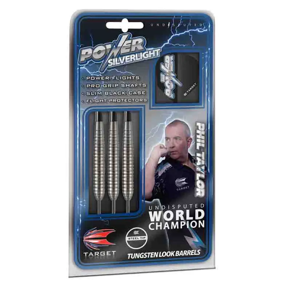 Dardos Target Darts Steel Tip Power SilverLight Phil Taylor 24g Laton200260 vista 2