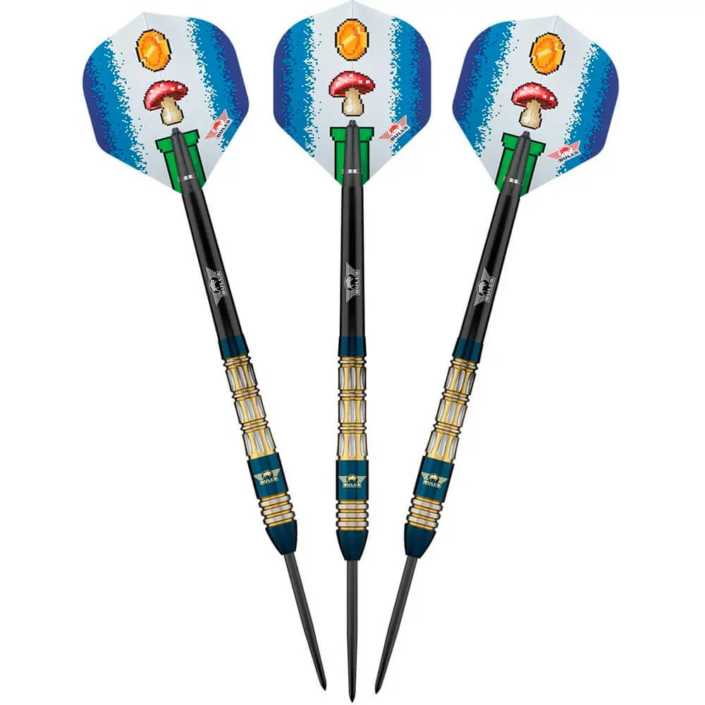Dardos Bulls Darts Mario Vandenbogaerde E3 Steeltip 90% Tungsteno 22g Profesionales vista 4